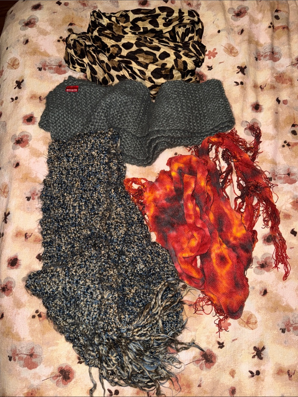 Scarves Bundle of 4 Scarves! 2 Knit, 1 Infinity and 1 Fringed